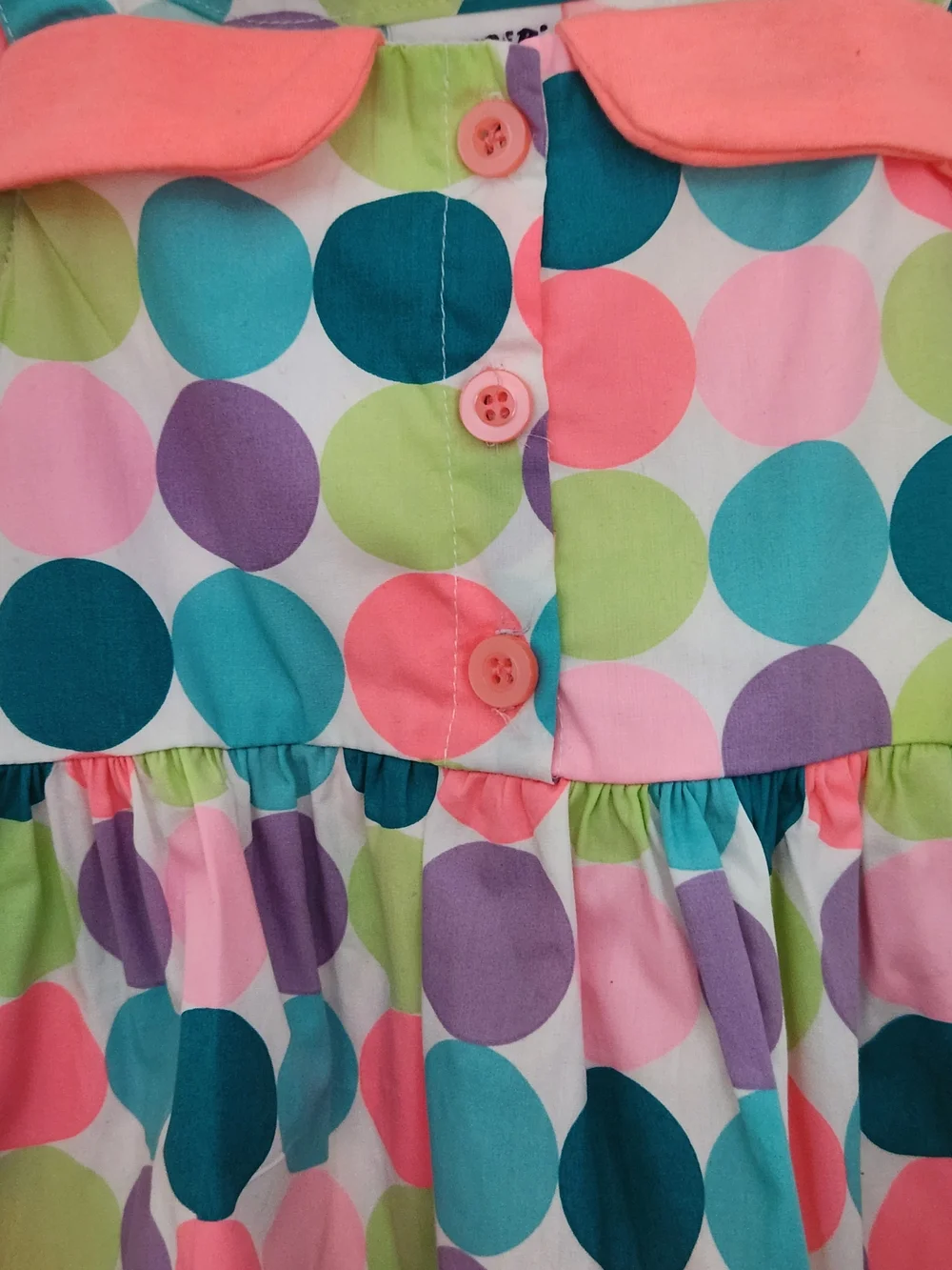 Blueberi Boulevard Pink Multi-Color Polka Dot Girls Dress, S6X, NWT